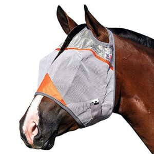 cashel crusader horse fly mask for charity, orange, horse