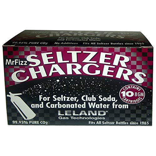 50 Leland (LE10 CO2) CO2 soda chargers - 8g C02 seltzer water cartridges - 5 boxes of 10