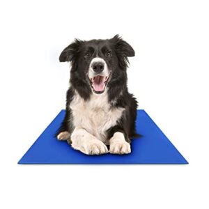 chillz dog cooling mat, large - pressure activated pet cooling mat for dogs - no water or refrigeration needed - non-toxic gel cooling pad, ideal for home, travel and crates - 36 x 20 inches