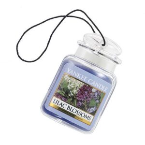 yankee candle lilac blossoms car jar air freshener, floral scent,purple