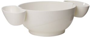 prodyne chips and dips plastic bowl, white 3-piece