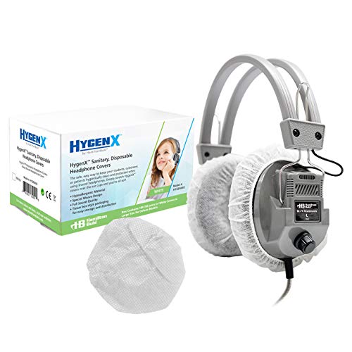 HamiltonBuhl - HECHYGENX45 HygenX Sanitary Ear Cushion Covers for Over-Ear Headphones & Headsets - 50 Pair