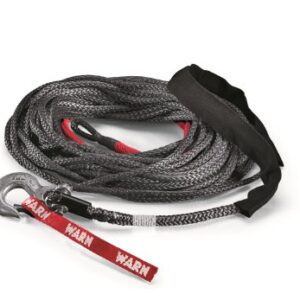 WARN 87915 Spydura Synthetic Winch Cable Rope with Swivel Hook End: 3/8" Diameter x 100' Length, 5 Ton (10,000 lb) Capacity