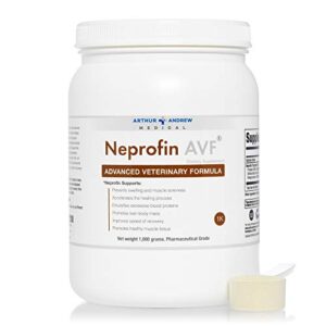arthur andrew medical, neprofin avf, advanced veterinary formula, large animal support for speedy recovery and pain-free movement, vegan, non-gmo, 1kg tub