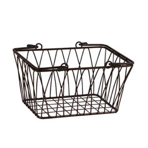 spectrum diversified twist storage basket, small, bronze