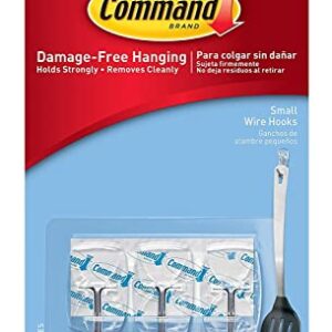 Command 17067CLR 4 Adhesive Strips Wire, Small, 3 Hooks, Clear