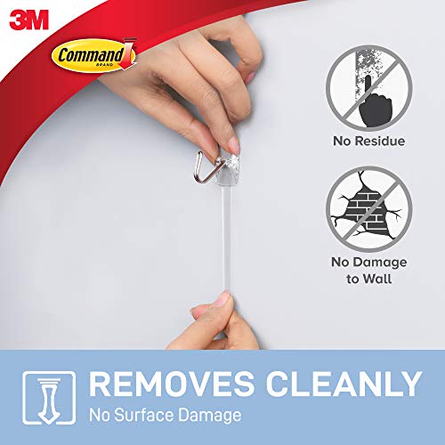 Command 17067CLR 4 Adhesive Strips Wire, Small, 3 Hooks, Clear