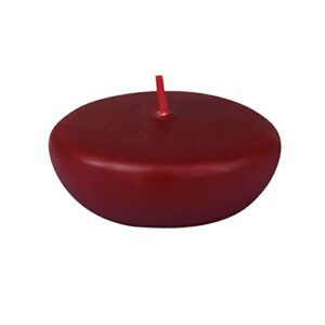 zest candle 24-piece floating candles, 2.25-inch, burgundy