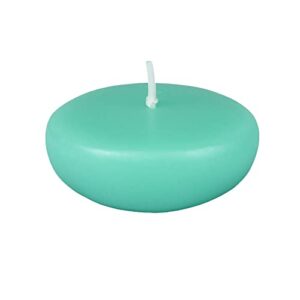 zest candle 24-piece floating candles, 2.25-inch, aqua