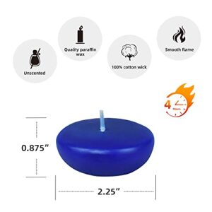 Zest Candle 24-Piece Floating Candles, 2.25-Inch, Blue