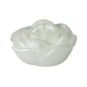 zest candle 12-piece floating candles, 3-inch, white rose
