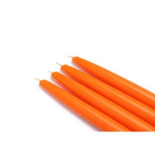 Zest Candle 12-Piece Taper Candles, 6-Inch, Orange