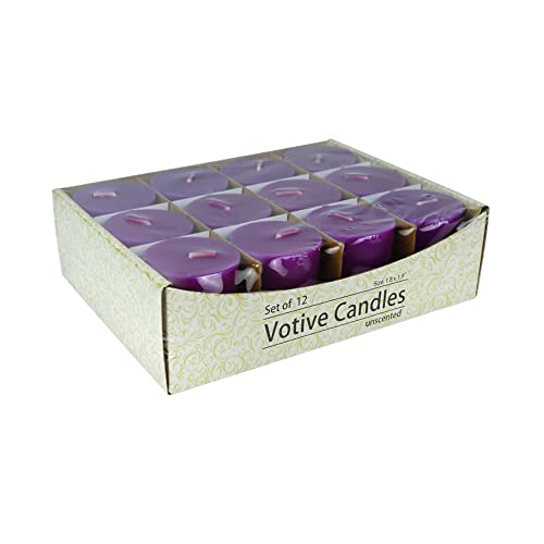 Zest Candle 12-Piece Votive Candles, Purple