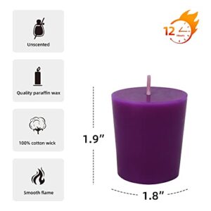 Zest Candle 12-Piece Votive Candles, Purple