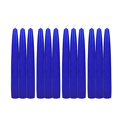 Zest Candle 12-Piece Taper Candles, 6-Inch, Blue