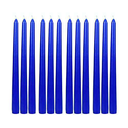 Zest Candle 12-Piece Taper Candles, 10-Inch, Blue