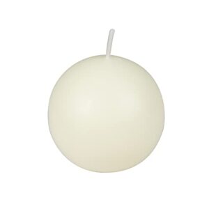 zest candle cbz-004 12-piece ball candles, 2-inch, ivory, count