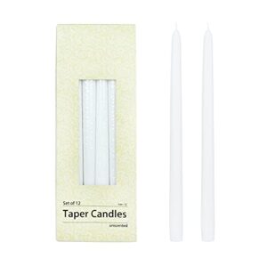 zest candle 12-piece taper candles, 12-inch, white