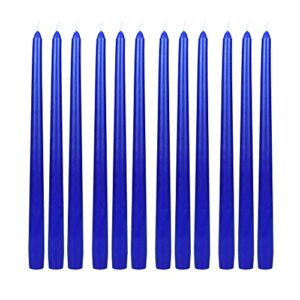 Zest Candle 12-Piece Taper Candles, 12-Inch, Blue