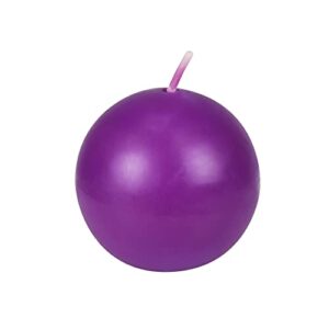 zest candle 6-piece ball candles, 3-inch, purple