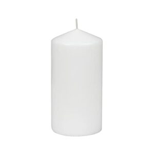 zest candle pillar candles, 3 by 6-inch, white s