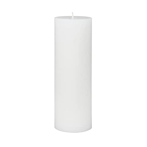 Zest Candle Pillar Candle, 3 by 9-Inch, White