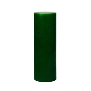 zest candle 110-hour burn time pillar candle, 3 by 9-inch, hunter green