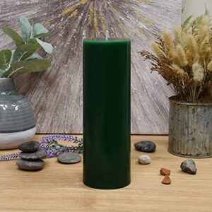 Zest Candle 110-Hour Burn Time Pillar Candle, 3 by 9-Inch, Hunter Green