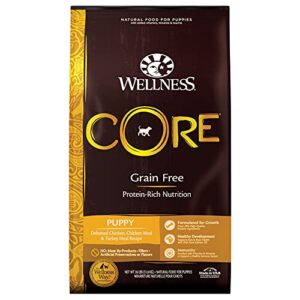 wellness core natural grain free dry dog food, puppy, 26-pound bag