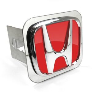 3d red logo steel tow hitch cover plug for honda vehicles, official licensed