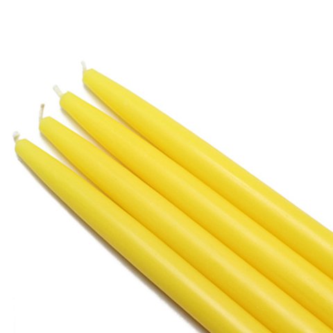 Jeco 10" Yellow Taper Candles (144pcs/Case) Bulk