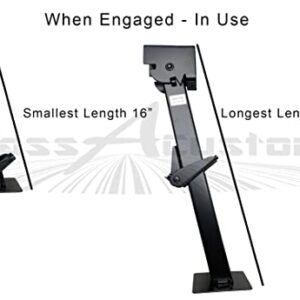 2 (Long) Telescoping Swing Down Trailer Jacks 16" to 22.5" (1,000 Pound Cap.)