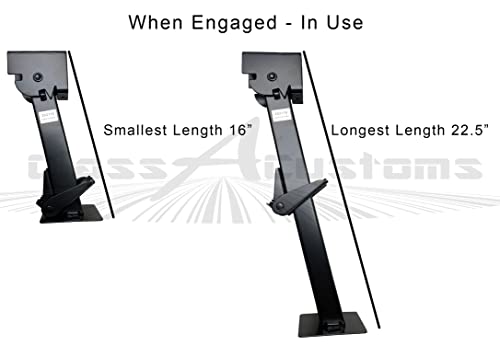 2 (Long) Telescoping Swing Down Trailer Jacks 16" to 22.5" (1,000 Pound Cap.)