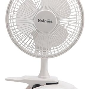Holmes Convertible Desk & Clip Fan, White HCF0611A-WM