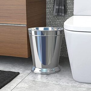 nu steel Timeless Polished Stainless Steel Wastebasket, 9-Quart