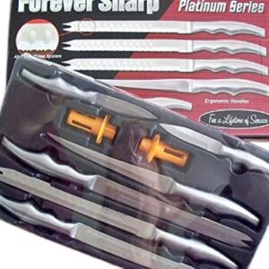 Forever Sharp Platinum Series 8 Pc Surgical Stainless Steel Knives