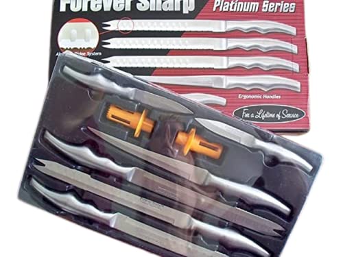 Forever Sharp Platinum Series 8 Pc Surgical Stainless Steel Knives