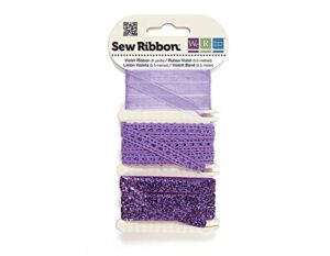 we r memory keepers sew ribbon, violet