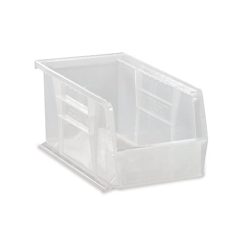 Quantum QUS230CL Ultra Stack and Hang Bin, 10-7/8" Length x 5-1/2" Width x 5" Height, Clear, Pack of 12