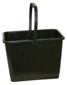 mallory 864 bucket with handle, 2 gallon capacity, black, 2 gallon (256 ounces)