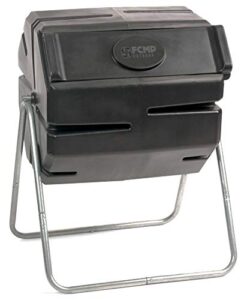 fcmp outdoor roto tumbling composter, twin, black