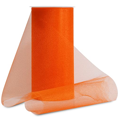 Expo Shiny Tulle Spool of 25-Yard, Orange