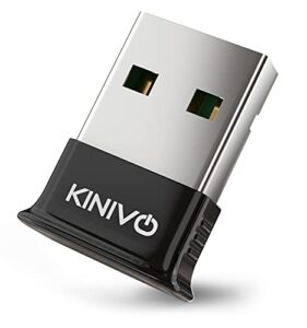 kinivo usb bluetooth adapter for pc btd400 (bluetooth 4.0 dongle receiver, low energy) - compatible with windows 11/10/8.1/8/7, raspberry pi, linux, macos, laptop & headphones