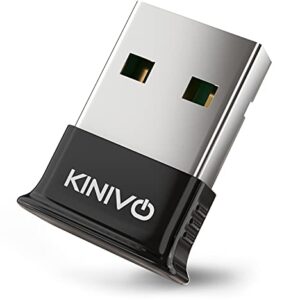 Kinivo USB Bluetooth Adapter for PC BTD400 (Bluetooth 4.0 Dongle Receiver, Low Energy) - Compatible with Windows 11/10/8.1/8/7, Raspberry Pi, Linux, MacOS, Laptop & Headphones