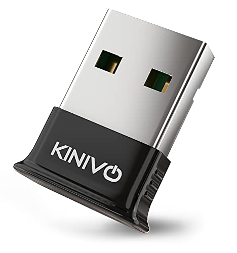 Kinivo USB Bluetooth Adapter for PC BTD400 (Bluetooth 4.0 Dongle Receiver, Low Energy) - Compatible with Windows 11/10/8.1/8/7, Raspberry Pi, Linux, MacOS, Laptop & Headphones