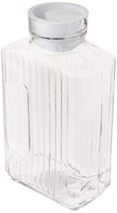 anchor hocking glass bistro pitcher with white stopper, 64-ounce, clear