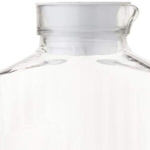 Anchor Hocking Glass Bistro Pitcher with White Stopper, 64-Ounce, Clear