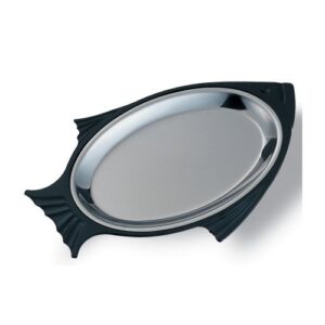 service ideas fp1blac thermo-plate fish platter complete set, 11-1/4" aluminum platter (case of 12)