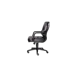 HON 2092Sr11t 2090 Pillow-Soft Series Managerial Leather Mid-Back Swivel/Tilt Chair, Black