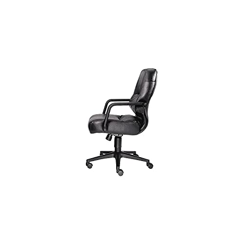 HON 2092Sr11t 2090 Pillow-Soft Series Managerial Leather Mid-Back Swivel/Tilt Chair, Black